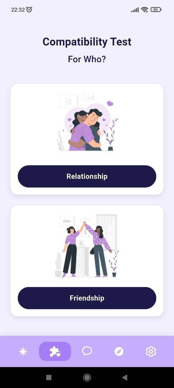 Vela Astrology compatibility test screen